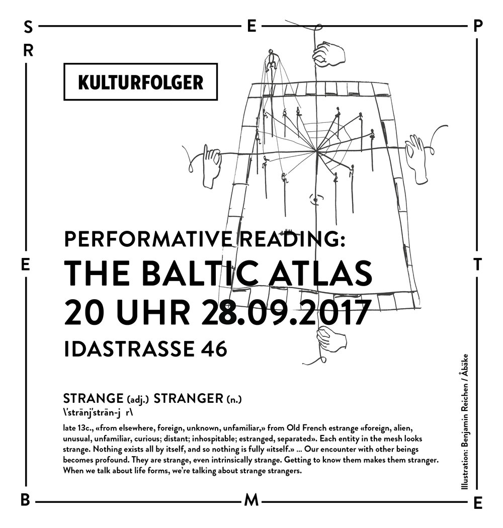 THE BALTIC ATLAS … is a gradient between two questions. The first: "what is possible to imagine?" focuses on interpretations, fictional stories, analyses, and reflections on the ongoing processes, and proposes future projections. The second: "what is possible?" is an inquiry into the methods, resources, and parameters that define space. Parallel discourses are positioned next to each other—overlaid in an atlas that works in range of different modes. An atlas is a medium that unravels multiple ways of seeing the region of the Baltic States as an intensification of networks, agendas, and ideas that are relevant on a global scale. This publication offers a sense of an open-ended ecology of spatial practices—a forum on what is to come.   BIO: Dagnija Smilga and Karlis Berzins as practicing architects, scholars, researchers, and curators for the past 12 years has been operating between Zürich, Vienna and Riga. Their latest projects include publication “The Baltic Atlas” and co-curating and designing exhibition "The Baltic Pavilion" - Estonian, Latvian and Lithuanian representation in the 15th International Architecture Exhibition - La Biennale di Venezia 2016.
